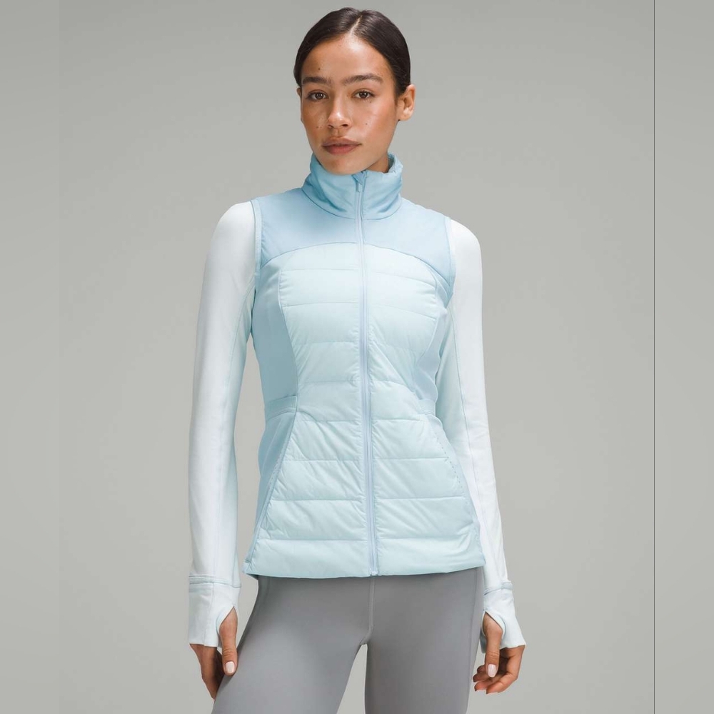 Lululemon🍋 Down for It All Vest Colour Sea Frost Size 10 Brand New